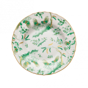 Ginori Oro Di Doccia Green Soup Plate - 9.5"